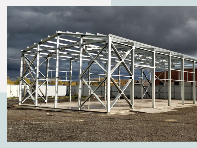 Двускатные ангары в Ярцево от 610 руб. за квадрат