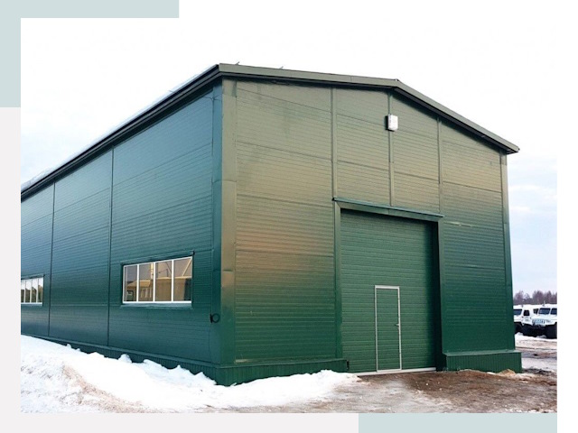 Двускатные ангары в Ярцеве