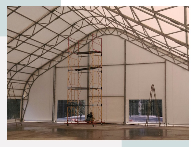 Шатровые ангары в Ярцеве