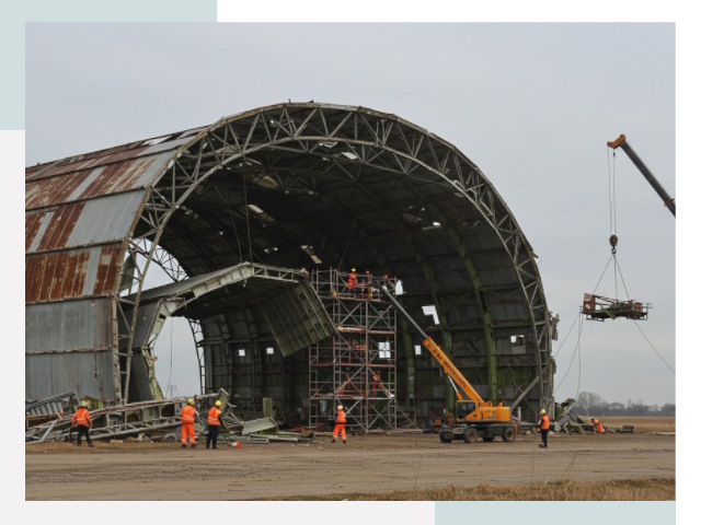 Демонтаж ангаров в Ярцеве